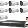 Hikvision 7 kamerás IP kamerarendszer 4MP Acusense kültéri csőkamerával